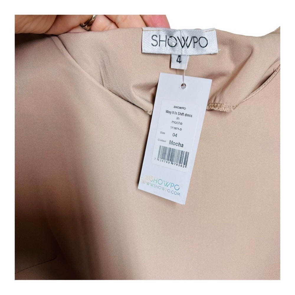 Nwt Showpo WAY IT IS SHIFT DRESS IN MOCHA - Picture 6 of 6
